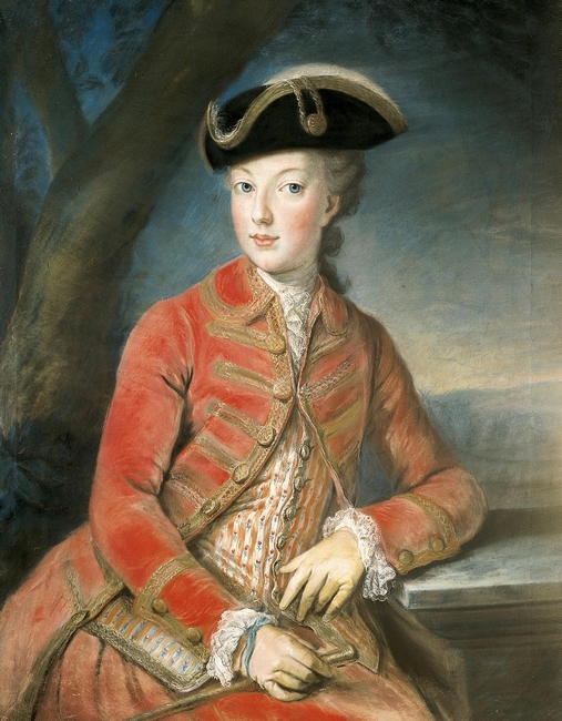 Marie-Antoinette en habit de chasse par Joseph Krantzinger (vers 1772) - Société de Vènerie